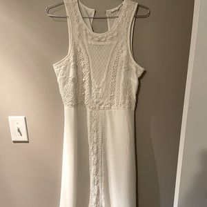 Willow and Clay/Small/ White Sleeveless Dress /bridal shower/ dress rehearsal